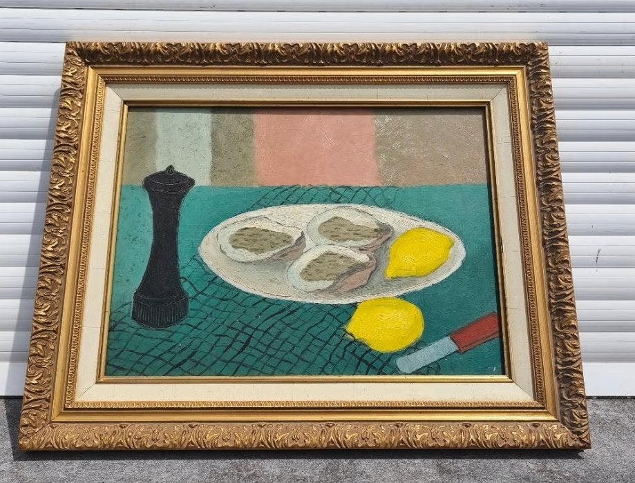 huile sur panneau de lili mallet hecq, Enlèvement ou Envoi, Nature morte, Panneau