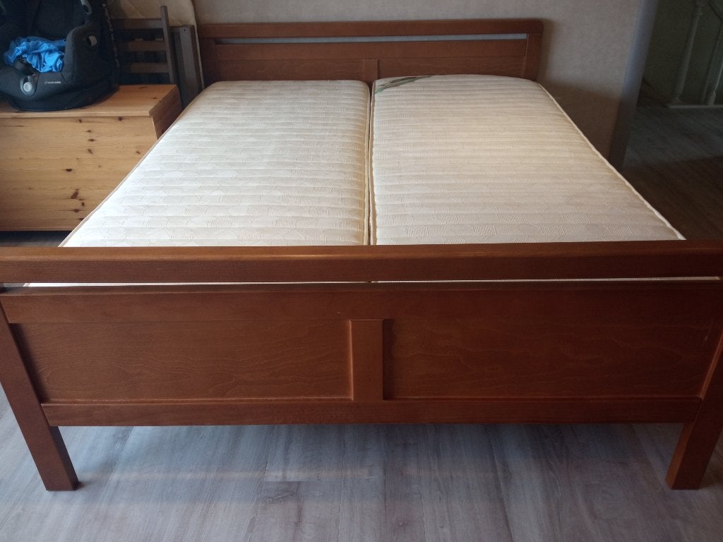 bed 160 x 200, Huis en Inrichting, Slaapkamer | Bedden, Ophalen, Bruin, Tweepersoons, 200 cm
