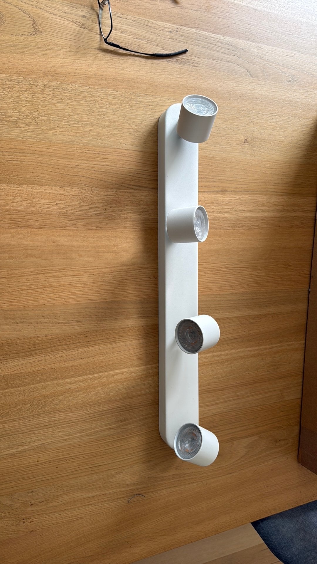 Rampe 4 spots blanc acier mur ou plafond, Enlèvement ou Envoi, Comme neuf, Philips
