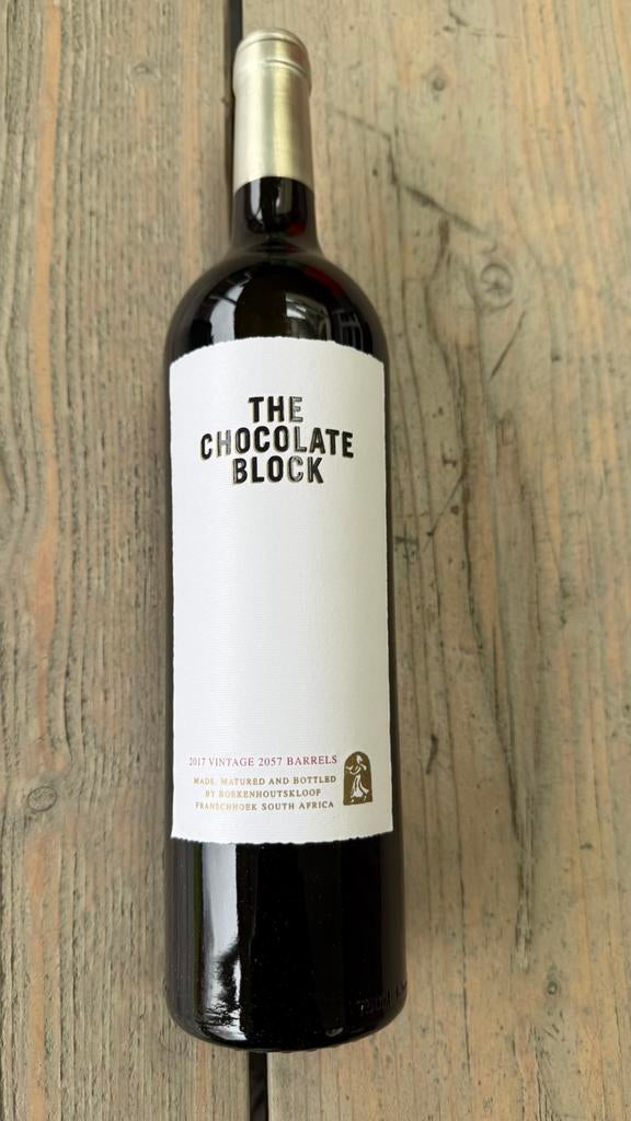 Boekenhoutskloof The Chocolade Block 2017 6 flessen vintage, Verzamelen, Wijnen, Ophalen of Verzenden, Zo goed als nieuw, Afrika