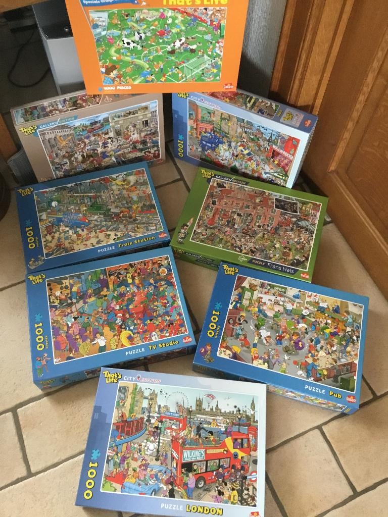 Puzzels Goliath That's life vanaf 3,75 euro, Ophalen of Verzenden, 500 t/m 1500 stukjes, Gebruikt, Legpuzzel