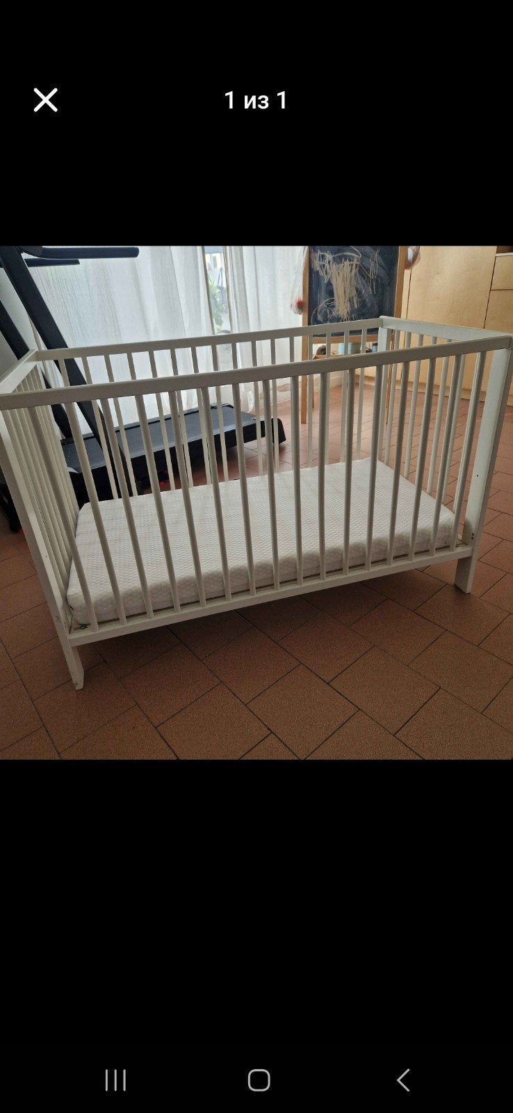babybedje met matras, Enlèvement