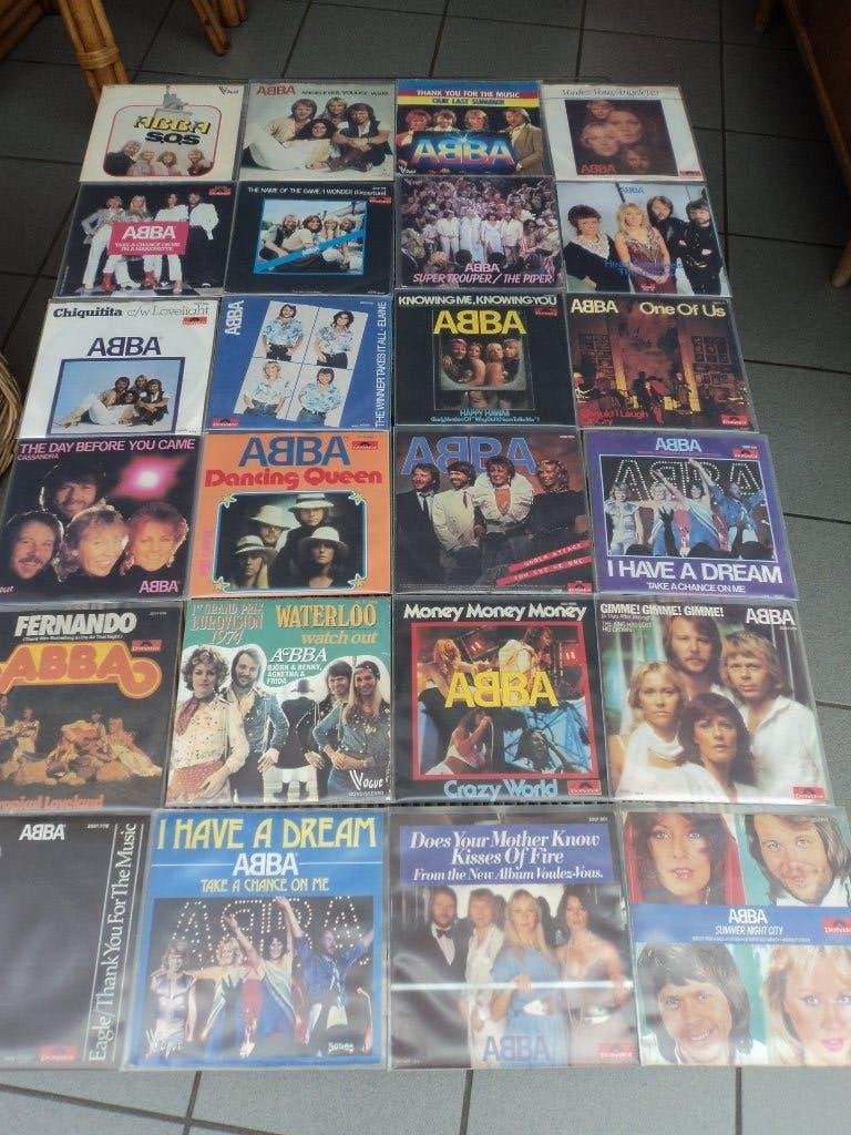 Abba: lot van 24 singles voor 35 euro!, Cd's en Dvd's, Vinyl Singles, Gebruikt, 7 inch, Ophalen of Verzenden, Fotohoes