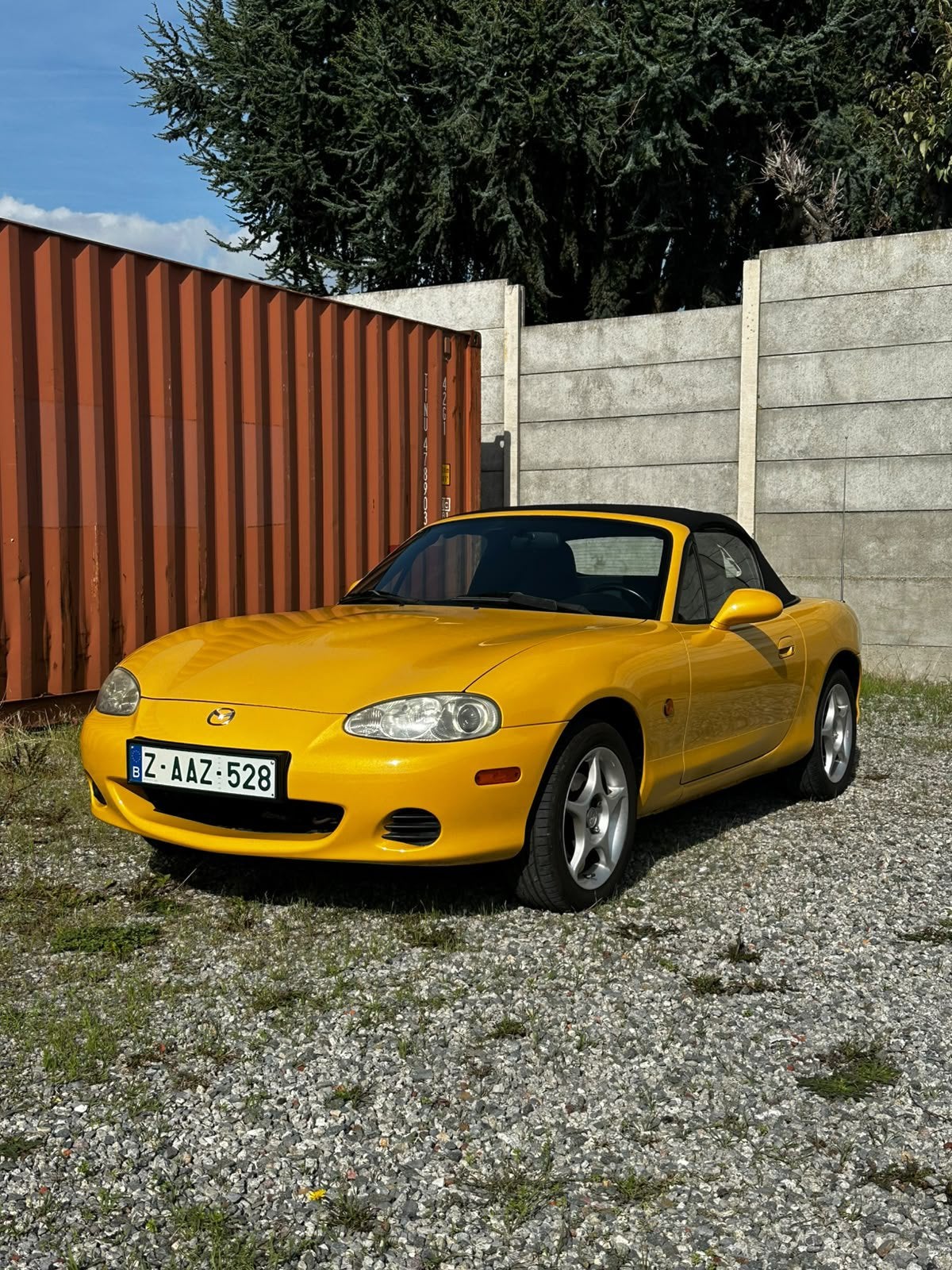 Mazda MX5 NBFL ‘Blazing Yellow Mica’, Auto's, Lederen bekleding, Achterwielaandrijving, Zwart, 4 cilinders