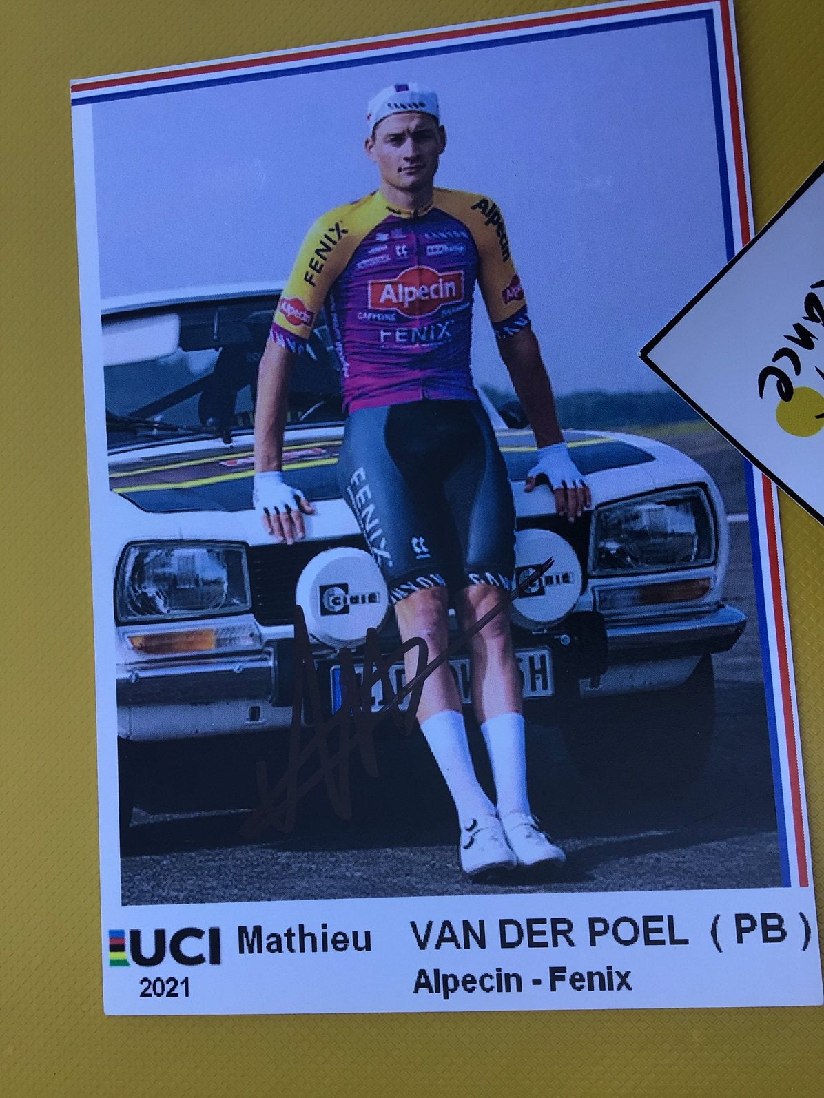 Wielerkaart team alpecin mathieu  van der poel signe, Verzenden