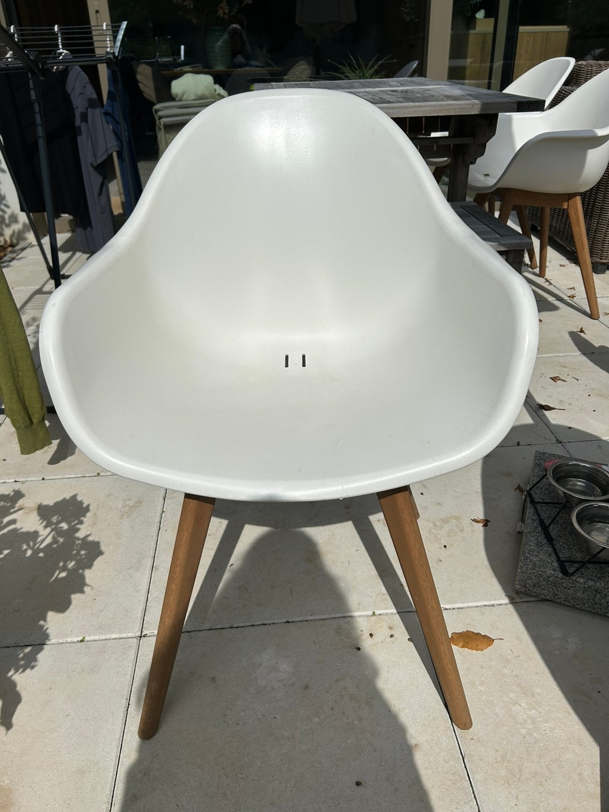 4 Kuipstoelen wit, Ophalen, Zo goed als nieuw