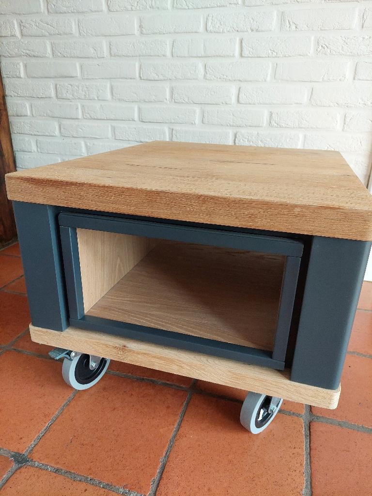 Bijzettafel op wielen Henders & Hazel, Huis en Inrichting, Ophalen, 55 tot 75 cm, Rechthoekig, Overige materialen