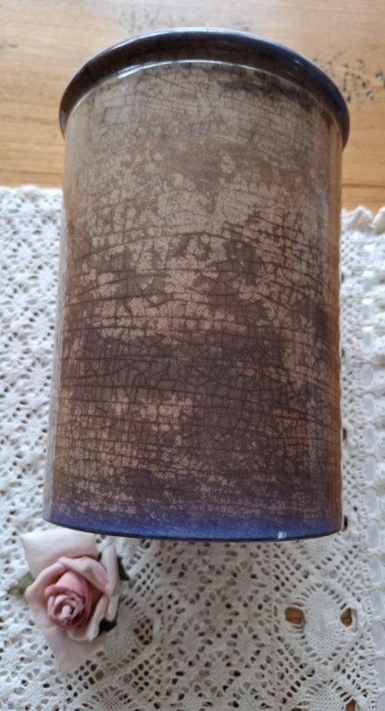 SALE Oude Franse grote zwaar beboterde pot met blauwe randen, Antiek en Kunst, Antiek | Keramiek en Aardewerk, Ophalen of Verzenden