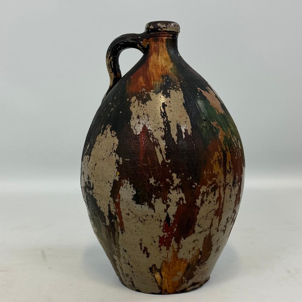 Authentieke keramische kruik in Wabi-Sabi stijl, Ophalen of Verzenden