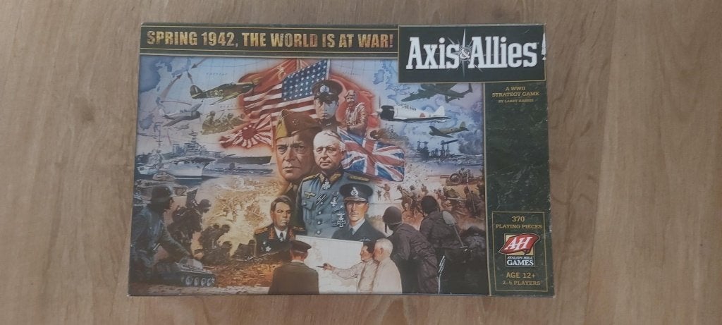 jeu de plateau Axis & Allies Spring 1942 par Avalon Hill WW2, Trois ou quatre joueurs, Enlèvement ou Envoi, Comme neuf