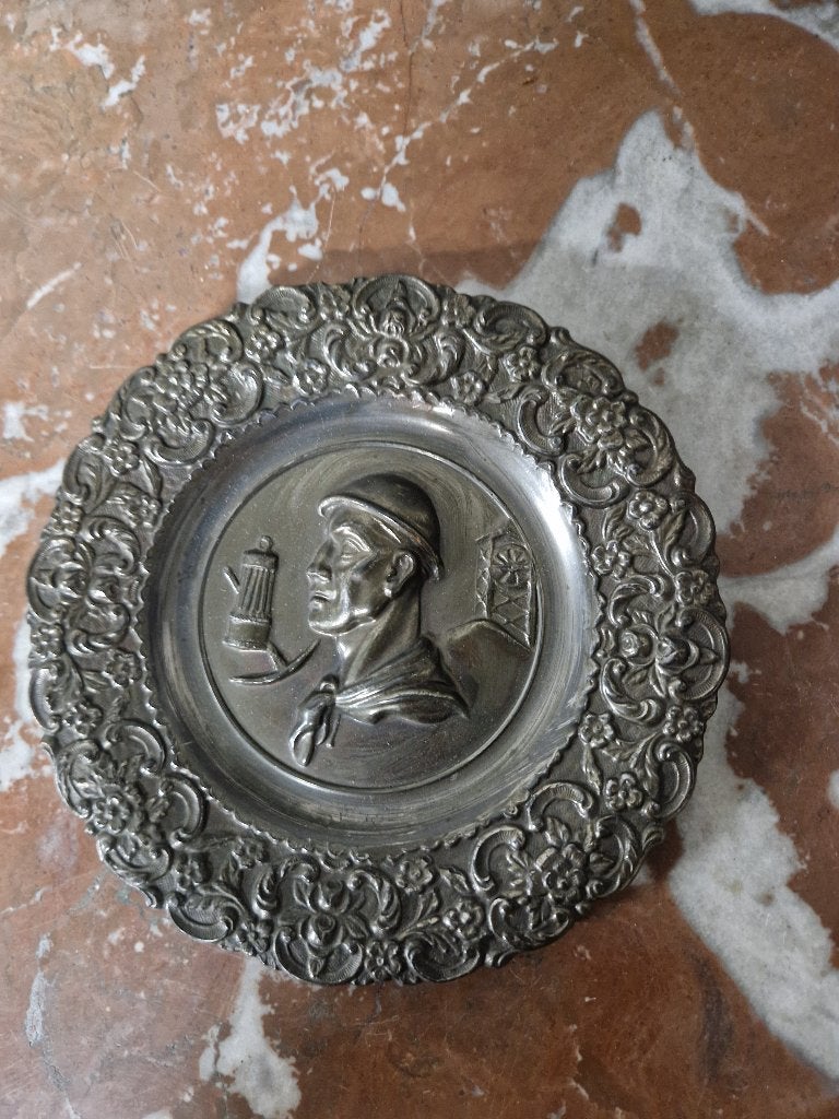 Vintage tinnen wandbord, Antiek en Kunst, Ophalen