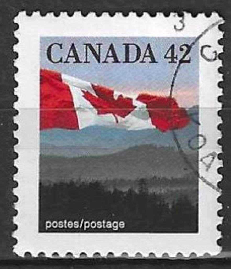 Canada 1991 - Yvert 1222 - Drapeau national canadien (ST), Envoi, Affranchi