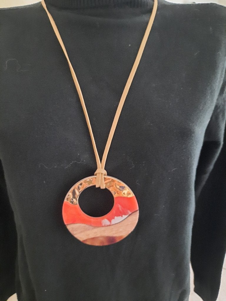 Halsketting, Kunststof, Verstelbaar, Nieuw, Oranje