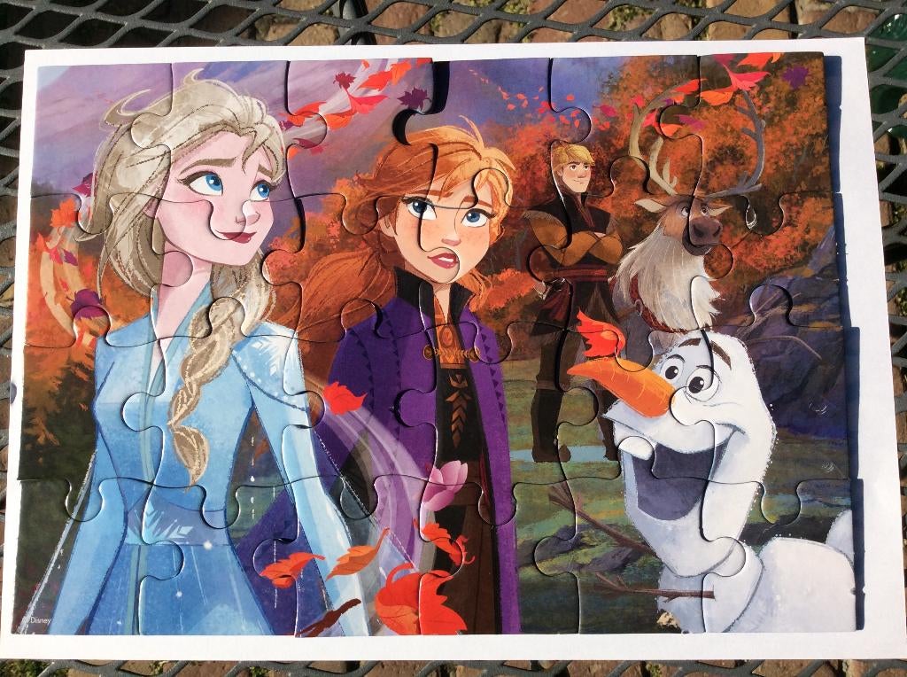 PUZZEL FROZEN 2 ( 4 PUZZELS ), Ophalen of Verzenden, Zo goed als nieuw