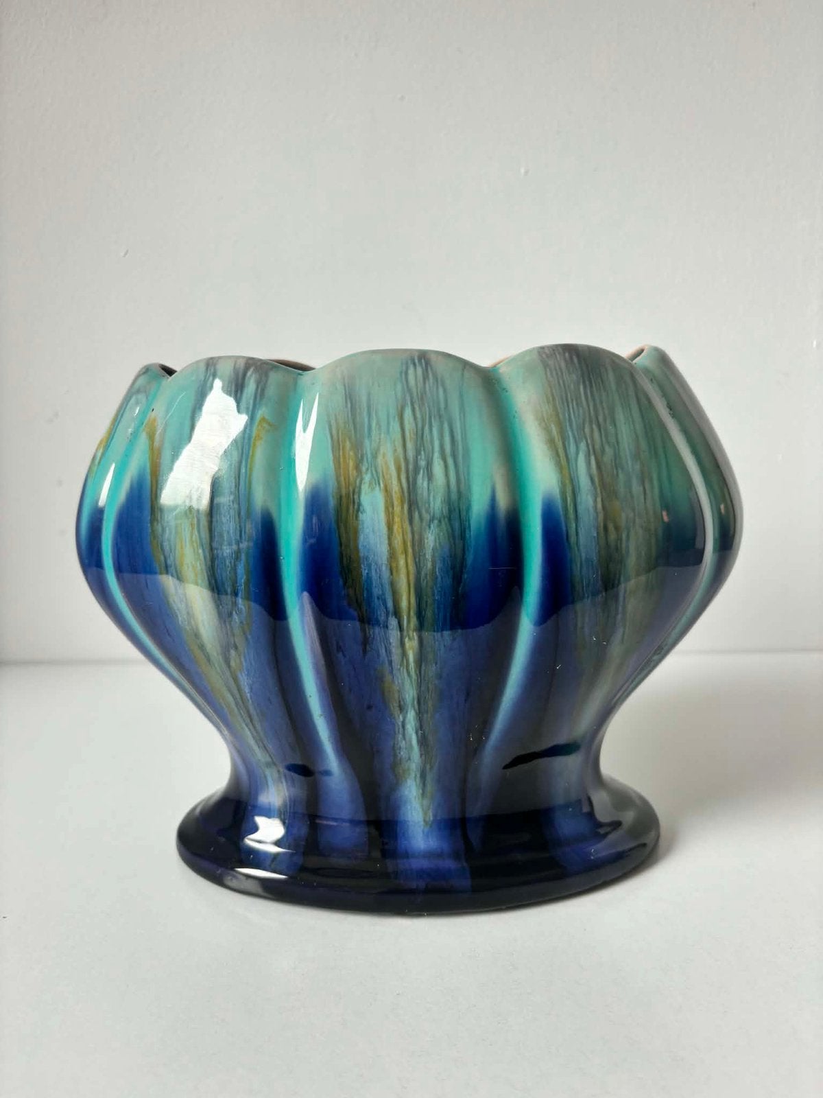 Fives Lille vintage vaas, Antiek en Kunst, Ophalen of Verzenden, Vaas, Blauw