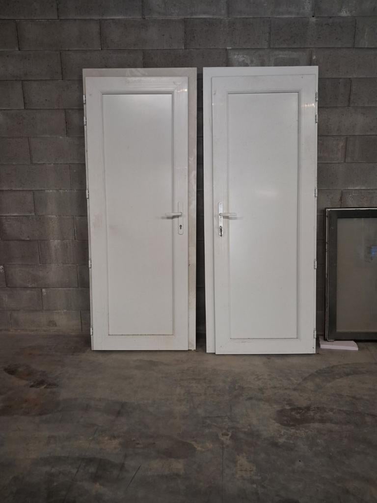 2 witte PVC-deuren, Ophalen, Gebruikt, Overige materialen, Overige typen