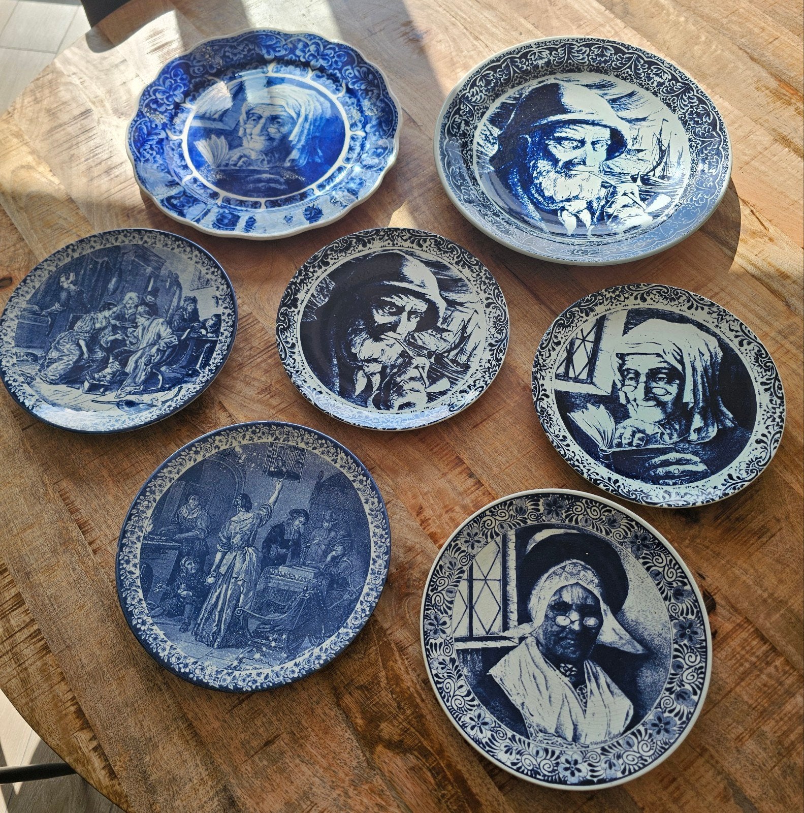 7 faïence bleue (style Delfts / Boch), Antiquités & Art, Enlèvement
