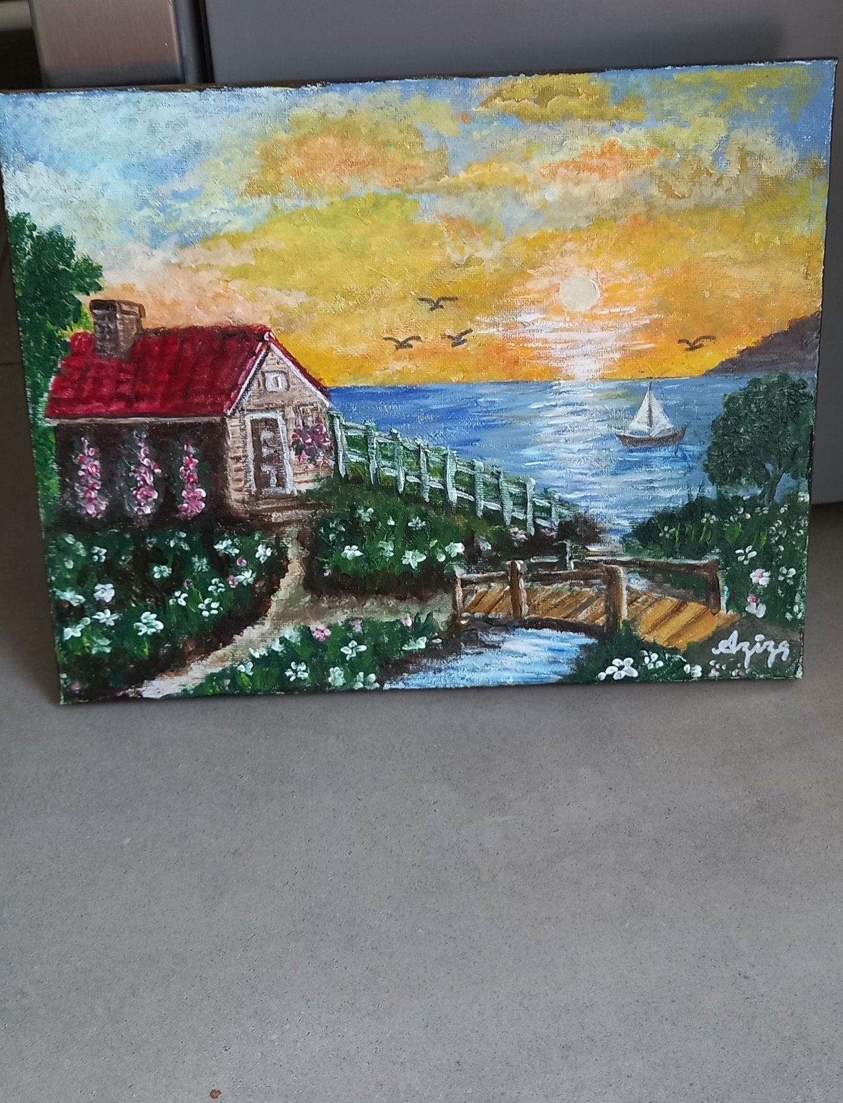 Peinture acrylique (2430 cm), Enlèvement ou Envoi, Peint à la main, Peinture acrylique