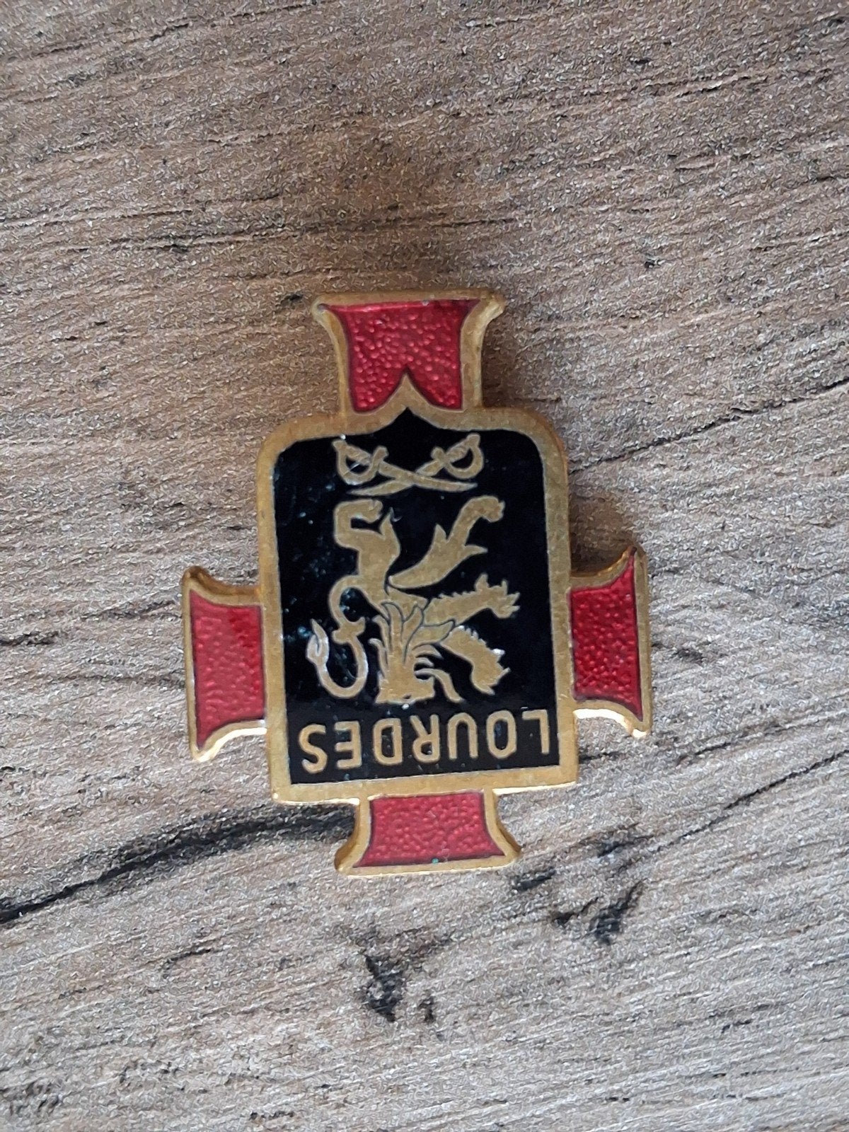 Broche : Lourdes vintage, Collections, Broches, Pins & Badges, Envoi