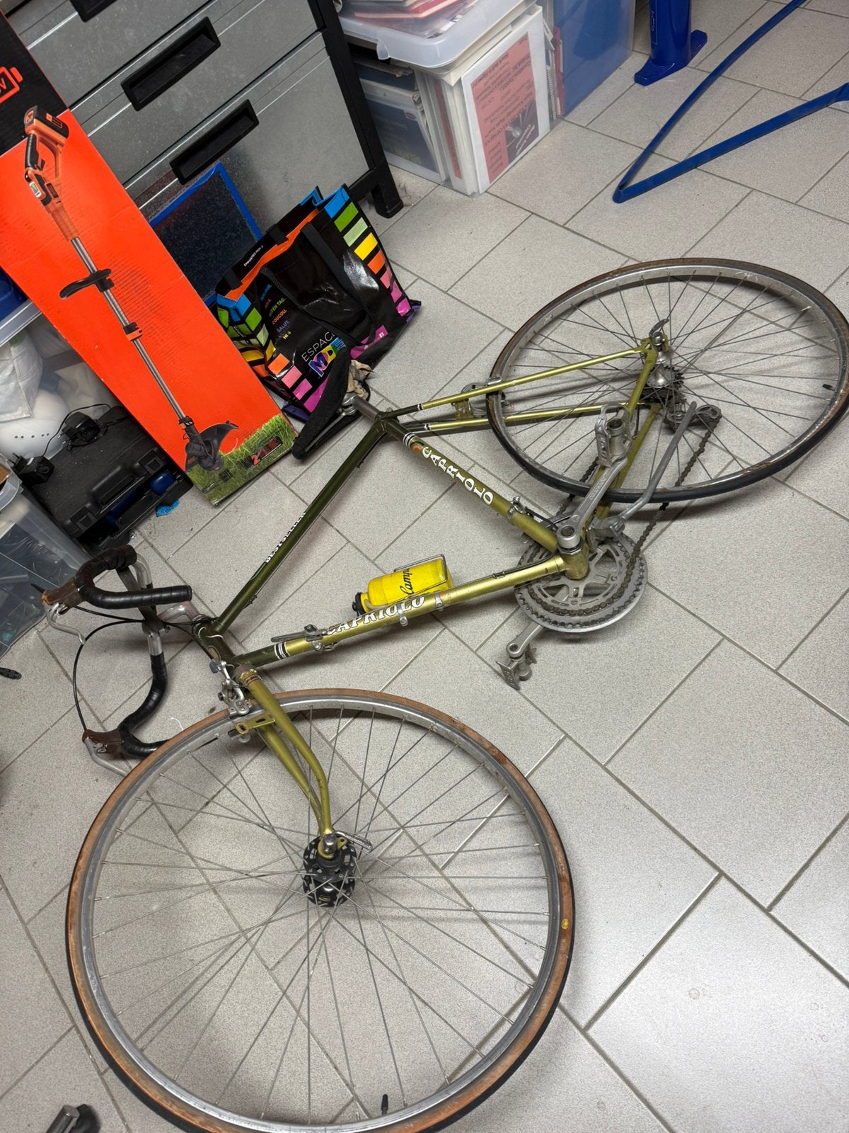 Vélo de course vintage Carnielli à restaurer, Enlèvement, Années 20 ou plus ancien