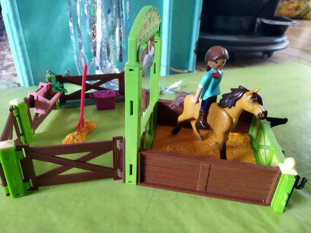 Playmobil 'Box cheval et cavalier', Kinderen en Baby's, Speelgoed | Playmobil, Ophalen, Zo goed als nieuw, Complete set