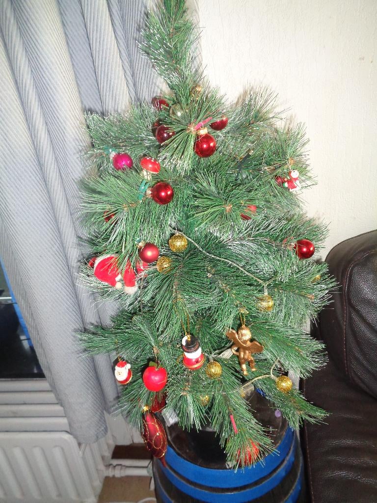 2 sapins de Noël à éclairage automatique 75 x 40 cm, Enlèvement ou Envoi, Comme neuf