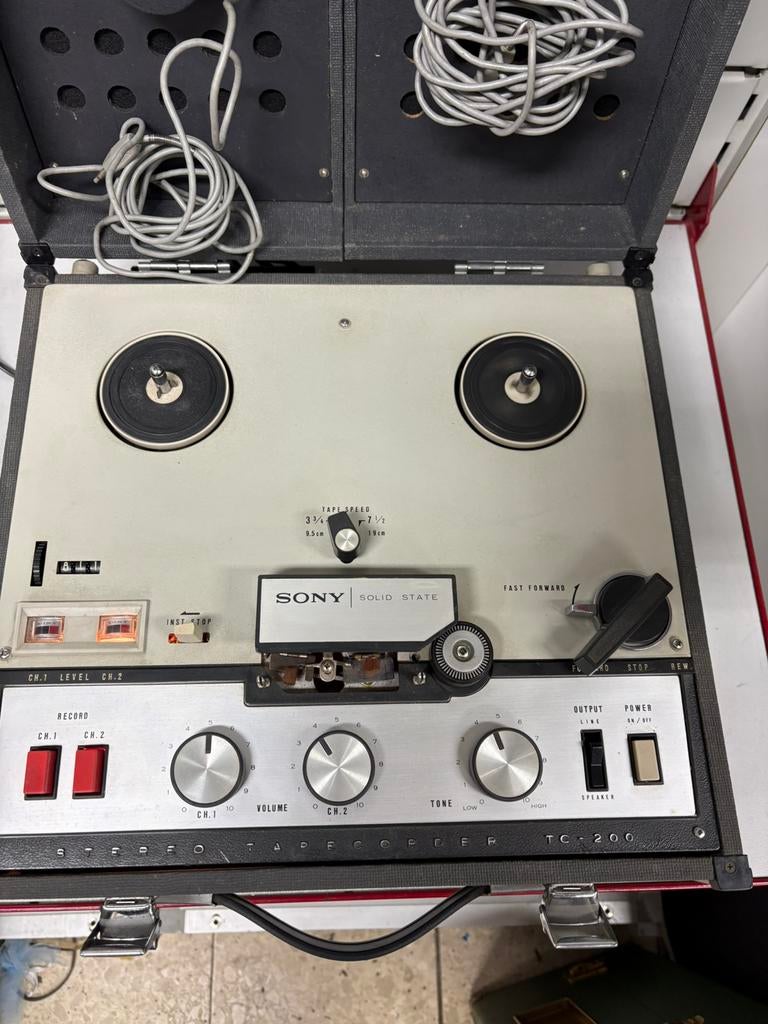 Magnétophone à bandes Vintage SONY TC-200 – Très bel état, Enlèvement, Magnétophone