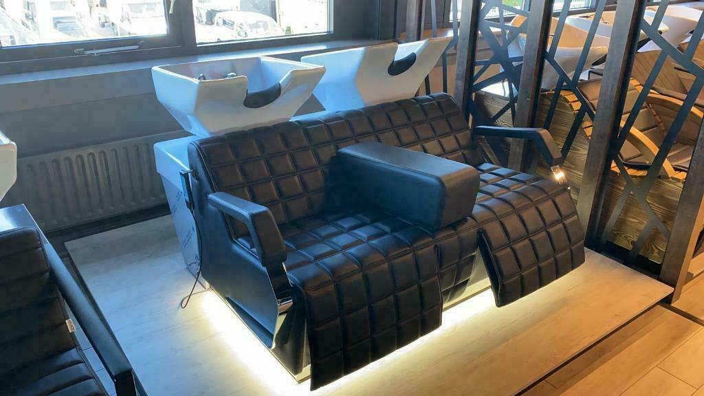 wasunit 2 persoons zwart wasbak led verlichting kapsalon, Huis en Inrichting, Ophalen of Verzenden, Nieuw