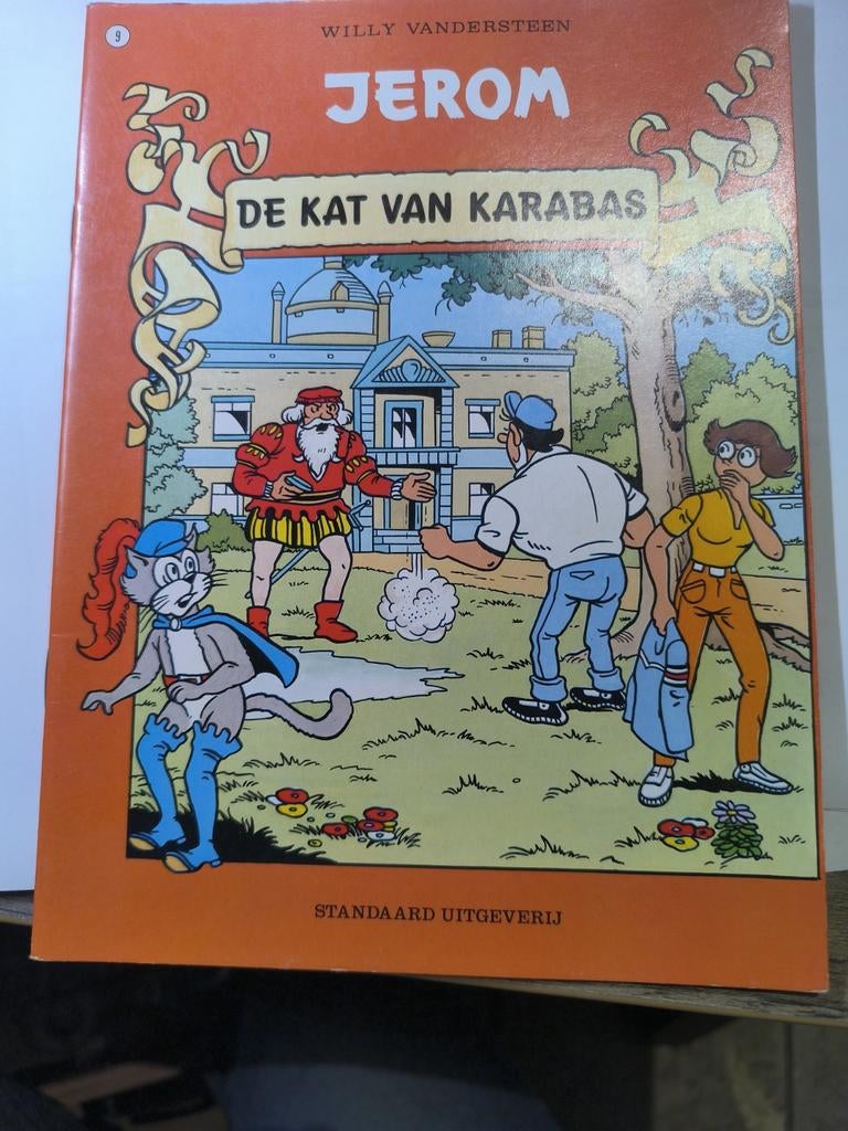 JEROM nr: 9 : de kat van karabas: NIEUWSTAAT !!!, Ophalen, Willy Vandersteen, Eén stripboek, Zo goed als nieuw