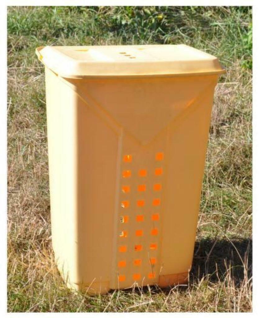 bac a linge plastique jaune, Maison & Meubles, Enlèvement ou Envoi, Utilisé