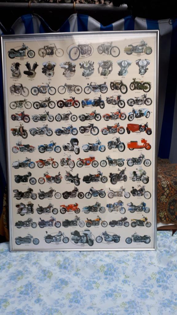 harley davidson kader met poster, Enlèvement ou Envoi, Neuf