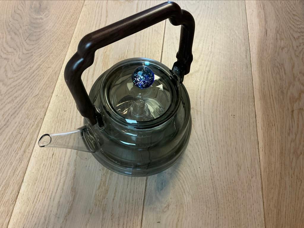 Glazen vuurvaste theepot met kookplaat, Enlèvement ou Envoi, Comme neuf
