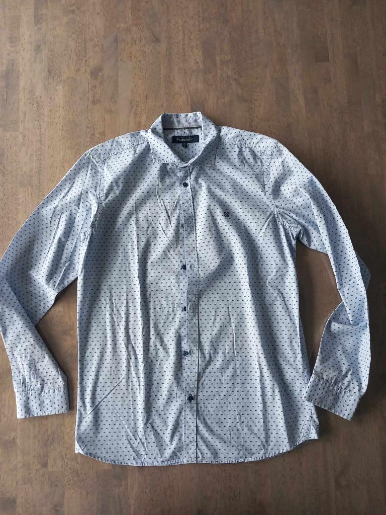 heren hemd terre bleue maat L, Blauw, Ophalen of Verzenden, Zo goed als nieuw, Halswijdte 41/42 (L)