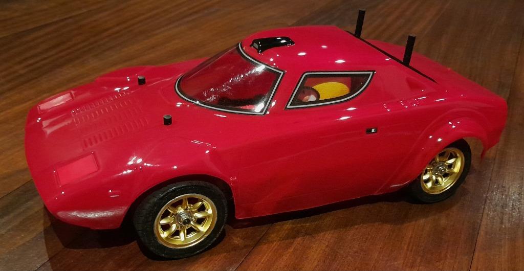 Unieke Lancia Stratos 'Stradale' (Body + Velgen + Banden), Nieuw, Schaal 1:10, Auto onroad, Ophalen