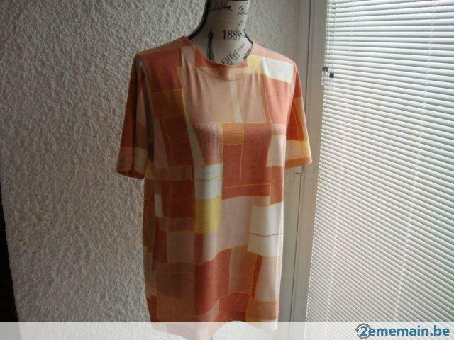 T-shirt imprimé marque Berger Du Nord taille 40, Kleding | Dames, Ophalen of Verzenden, Gedragen, Bruin