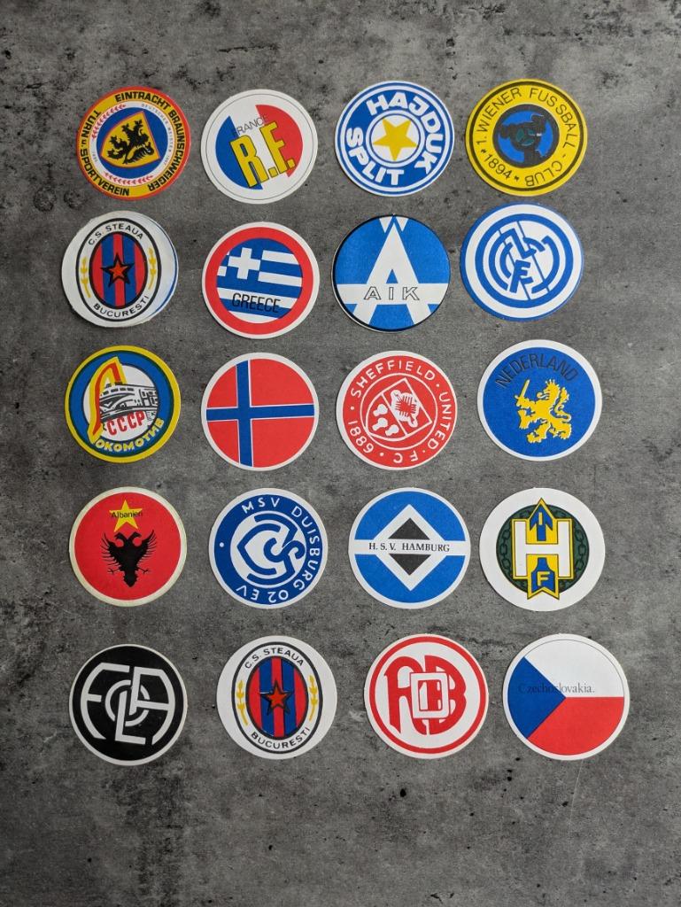 MONTY FOOTBALL FUSSBALL VOETBAL CLUB ANNO 1972 Stickers  20X, Ophalen of Verzenden, Zo goed als nieuw