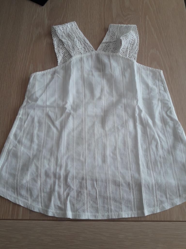 Blouse blanche Zara 140, Zara Kids, Enlèvement ou Envoi, Chemise ou À manches longues, Comme neuf