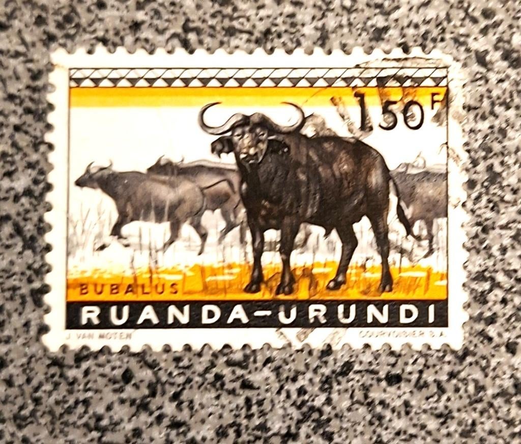 Postzegel Ruanda-Urundi OBP 210, gestempeld., Ophalen of Verzenden, Gestempeld