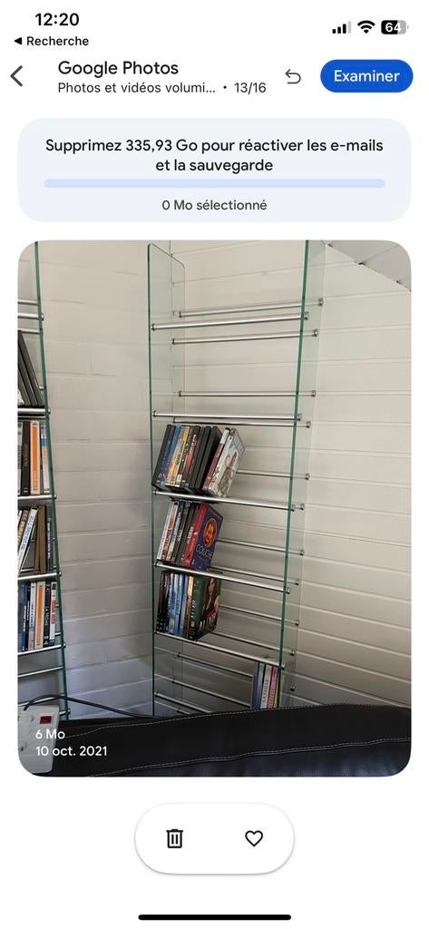 Bibliothèque DVD et CD, Maison & Meubles, Enlèvement, Comme neuf