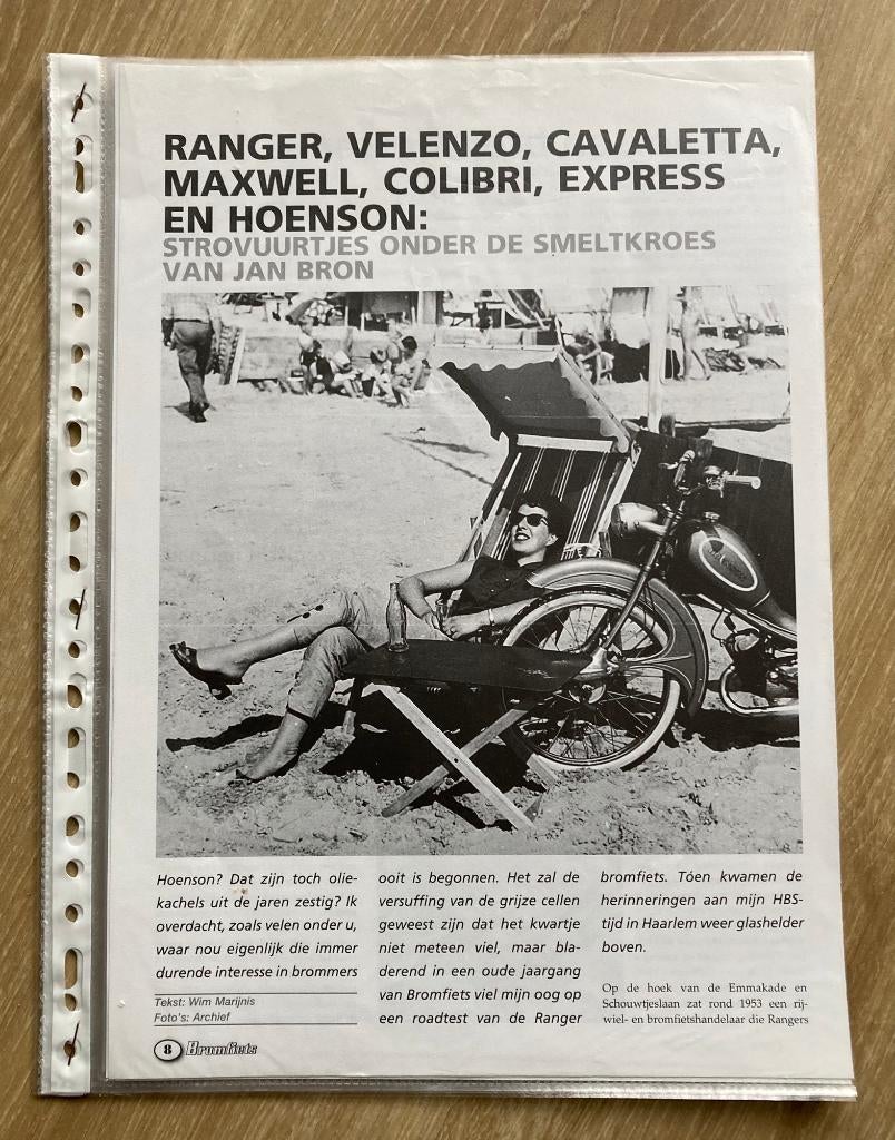 Map met documentatie Ranger , Velenzo , Cavaletta , Maxwell, Fietsen en Brommers, Verzenden, Zo goed als nieuw