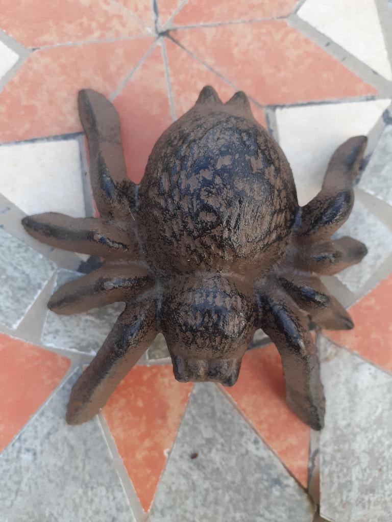 ARAIGNE EN FONTE PATINEE, Jardin & Terrasse, Enlèvement ou Envoi, Neuf, Autres matériaux, Animal