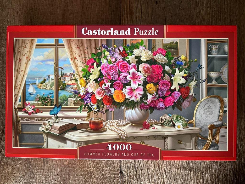 Castorland puzzel 4000 stukjes - Summer flowers, Ophalen of Verzenden, Meer dan 1500 stukjes, Zo goed als nieuw, Legpuzzel