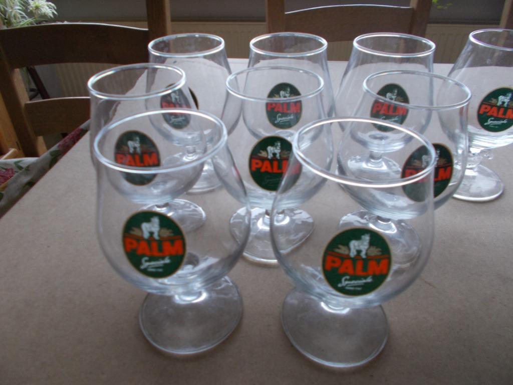 Palm glazen 25 cl met 2 glazen met een paardje op in glas, Verzamelen, Ophalen