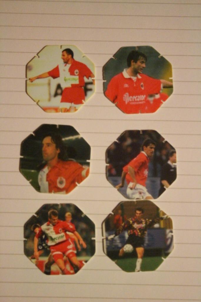 6 Flippo's: R. Antwerp FC - Jaren 90 - Porte - Smidts, Enlèvement ou Envoi, Flippos en vrac