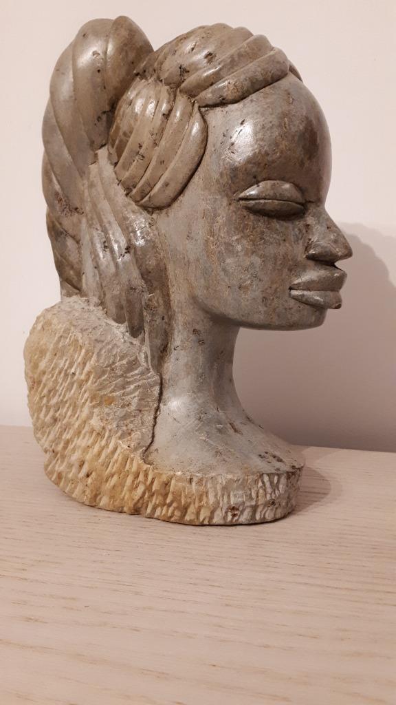 Buste en pierre mbigou Gabon, Ophalen of Verzenden, Buste, Vrouw