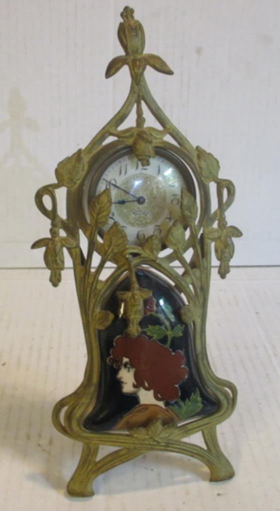 art nouveau klokje tegel Carl Luber vrr Johann von Schwarz, Antiek en Kunst, Antiek | Klokken, Verzenden