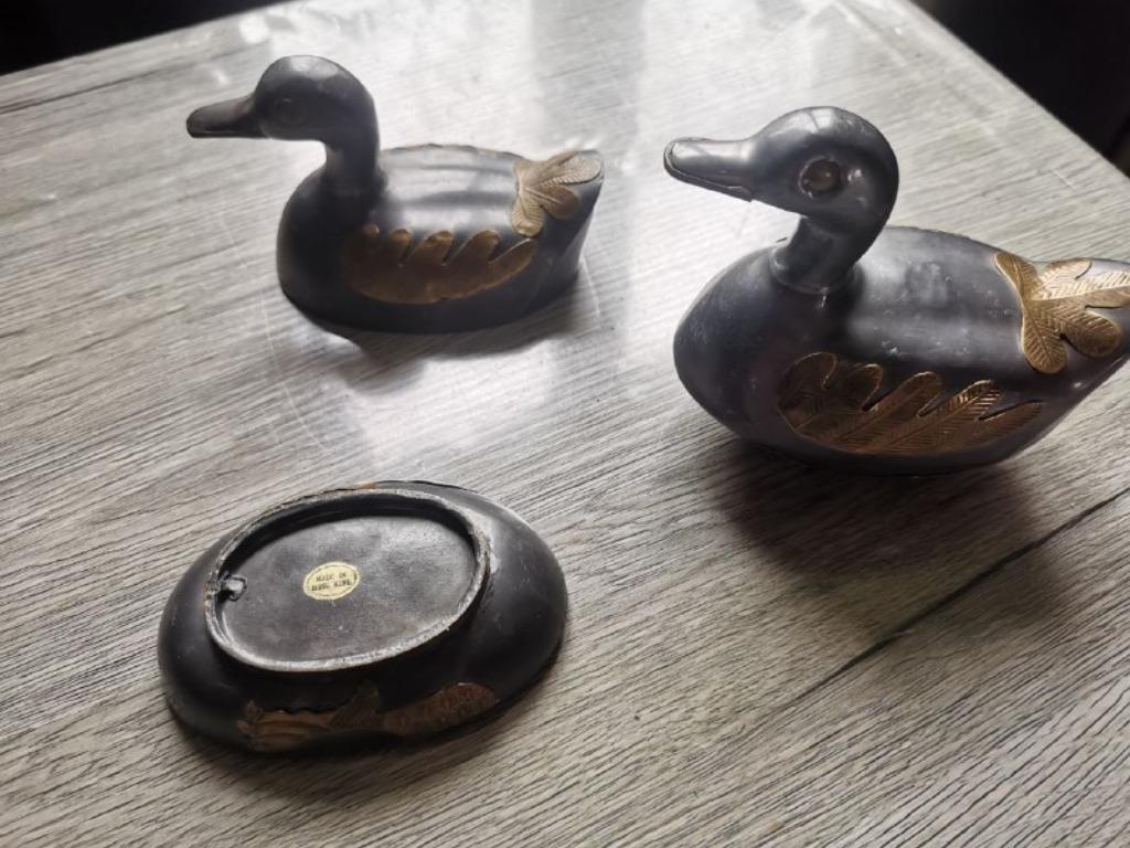 2 canards anciens en étain, Antiquités & Art, Enlèvement