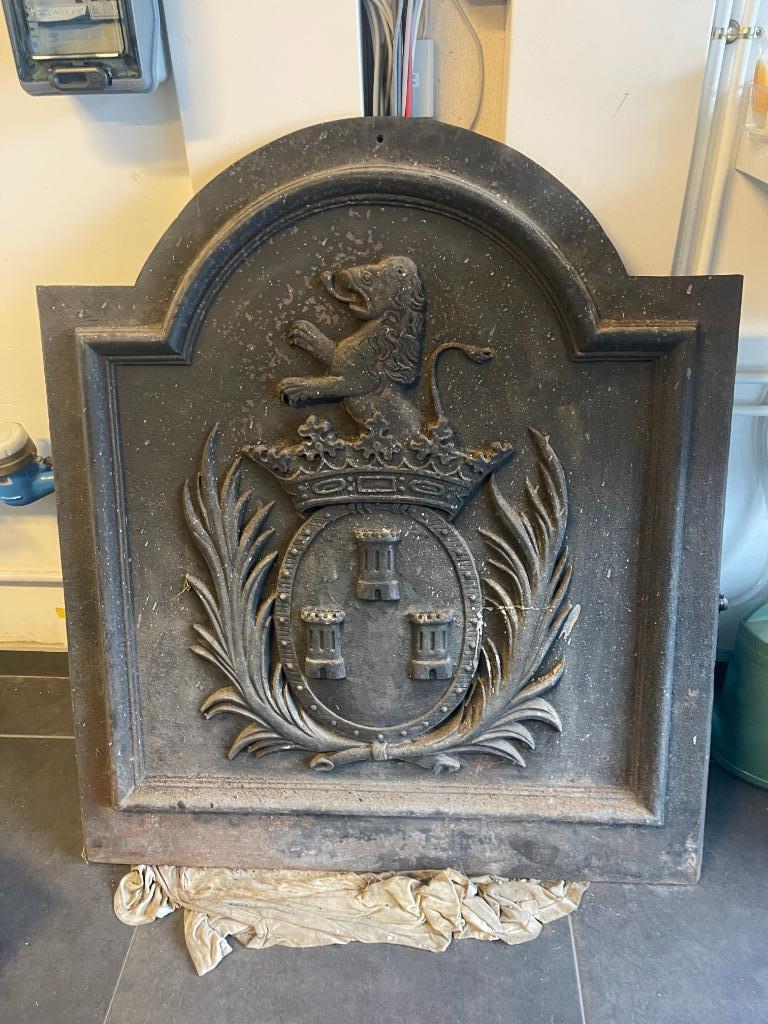 PLAQUE CHEMINEE EN FONTE, Enlèvement, Utilisé, Cheminée sur pied, Autres types