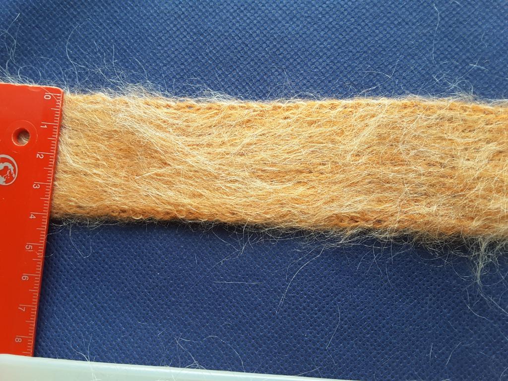 lint vlecht 40 mm zalmbeige lang haar angora aspect G4085, Ophalen of Verzenden, Nieuw