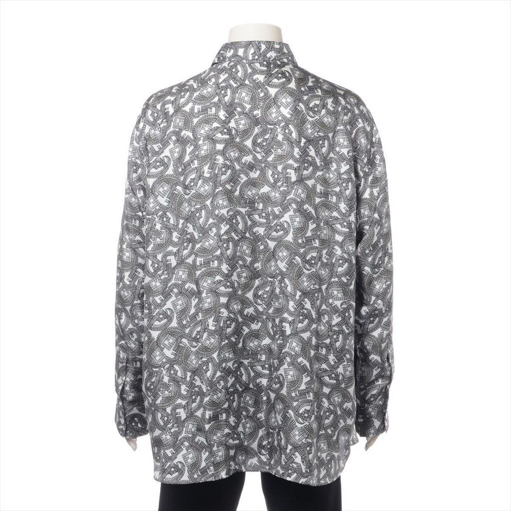 Fendi FF-hemd met monogram, Verzenden, Zwart, Zo goed als nieuw, Fendi